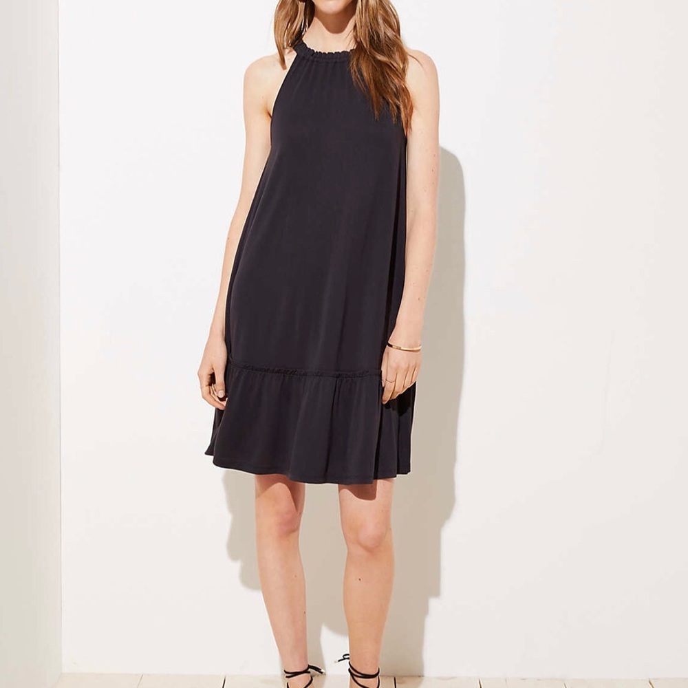 LOFT | Sandwashed Halter Flounce Dress *NWT*
